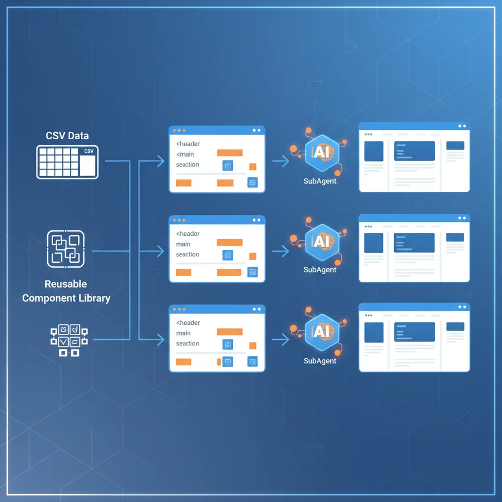 利用Claude Code自动生成大规模网站页面：组件库与SubAgent并行处理
