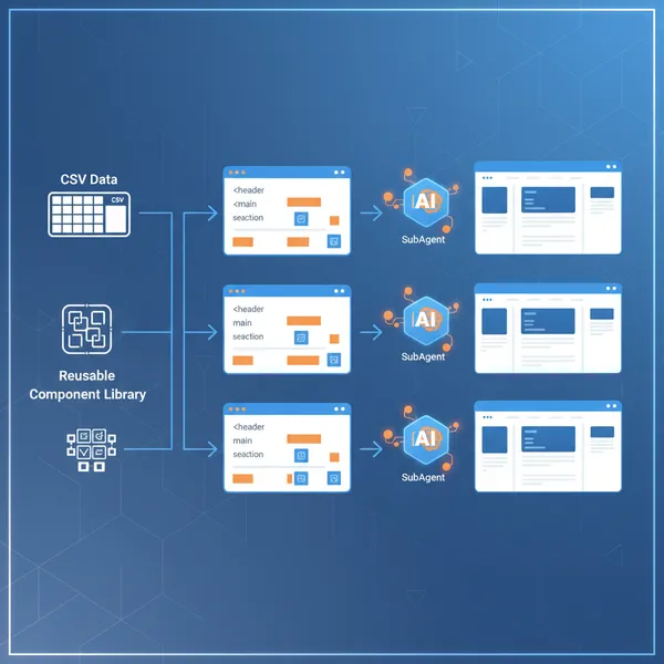 Automating Large-Scale Website Page Generation with Claude Code: Parts Library and SubAgent Parallel Processing