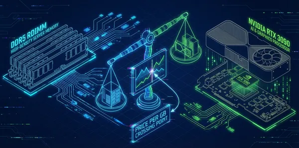 DDR5 RDIMM vs RTX 3090 — 로컬 LLM의 GB 단가 역전 시대